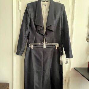 Tahari Gray Skirt Suit